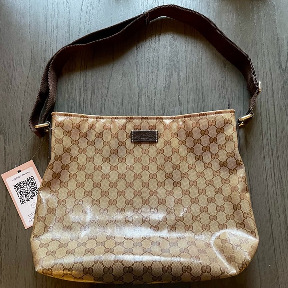 Gucci Zip Top Messenger Bag GG, Coated Canvas, Large - Picture 2 of 11